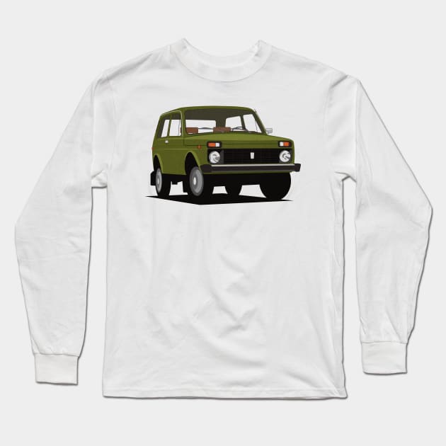 Lada Niva Long Sleeve T-Shirt by TheArchitectsGarage